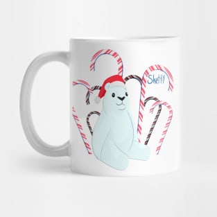 Candy Cane Bear Mug